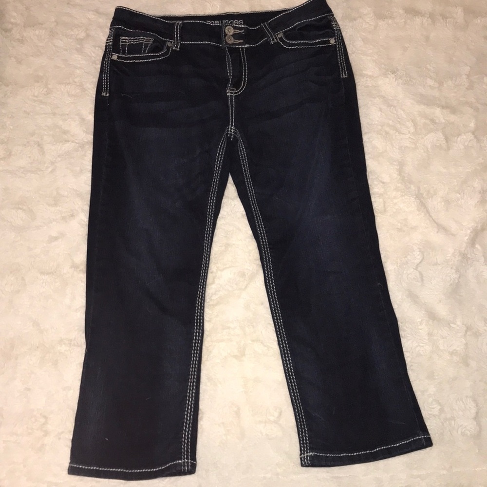 Dark blue capris from Maurice’s.